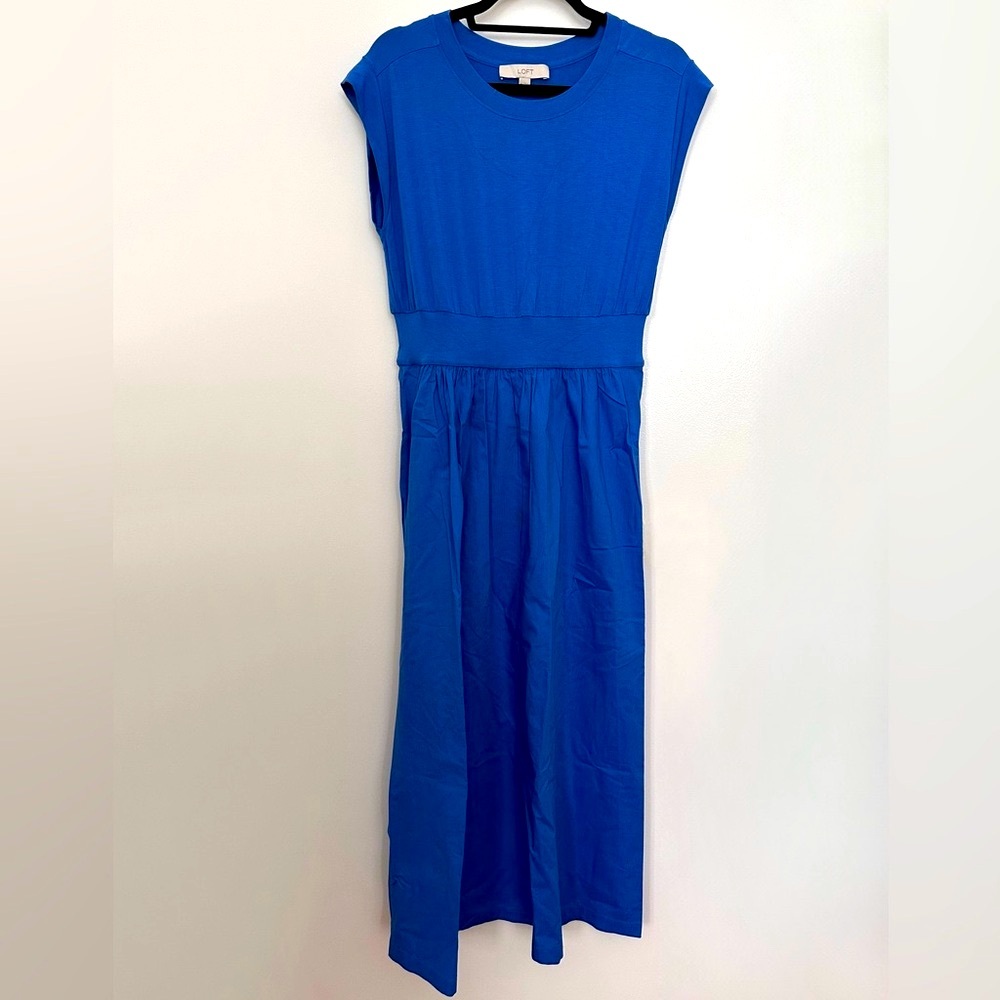 Loft structured sleeveless midi dress. - Picture 2 of 6